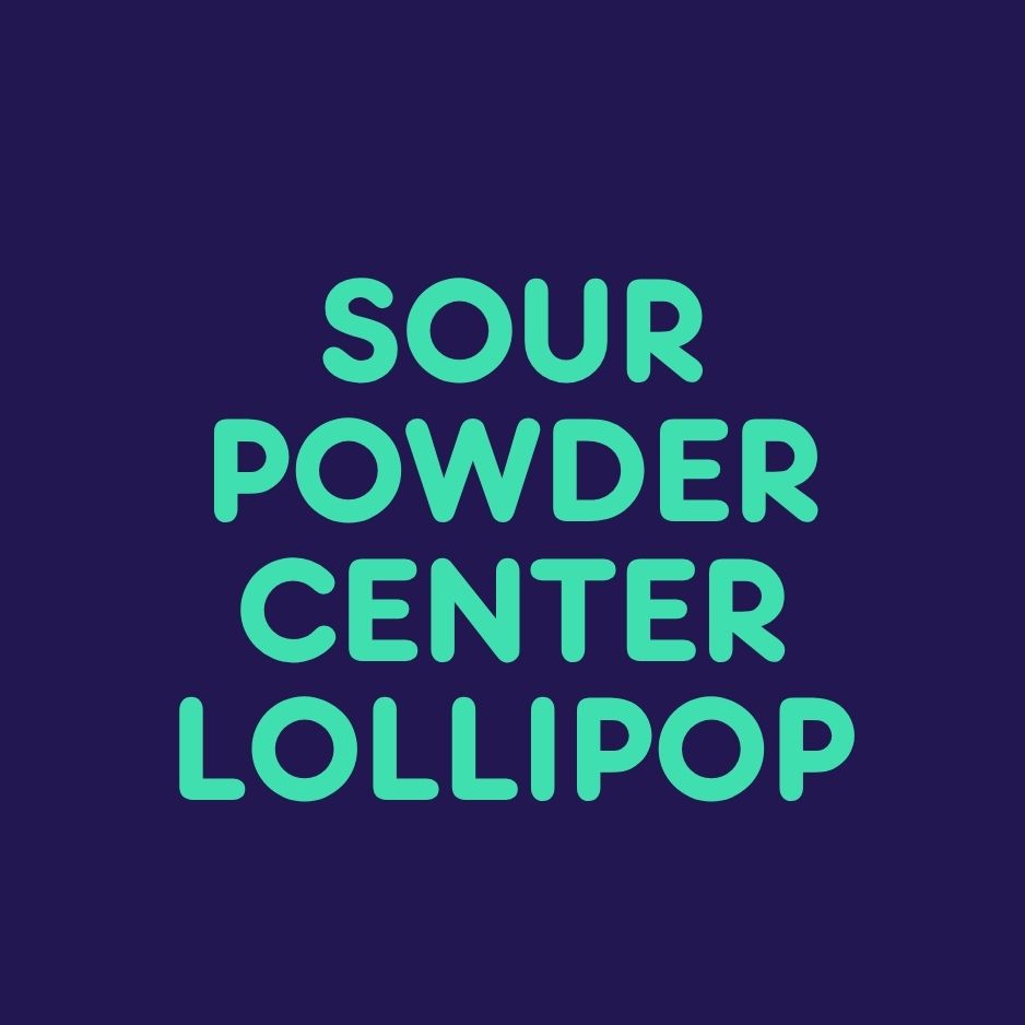Sour powder center lollipop