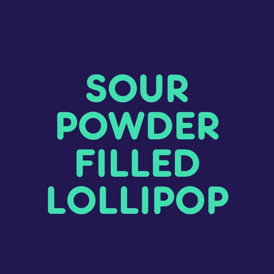 sour powder filled lollipop